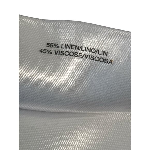 Anne Klein Womens 2X Brown Linen Blend Blouse W/ Half Sleeves & Front Zipper Det - Picture 4 of 11